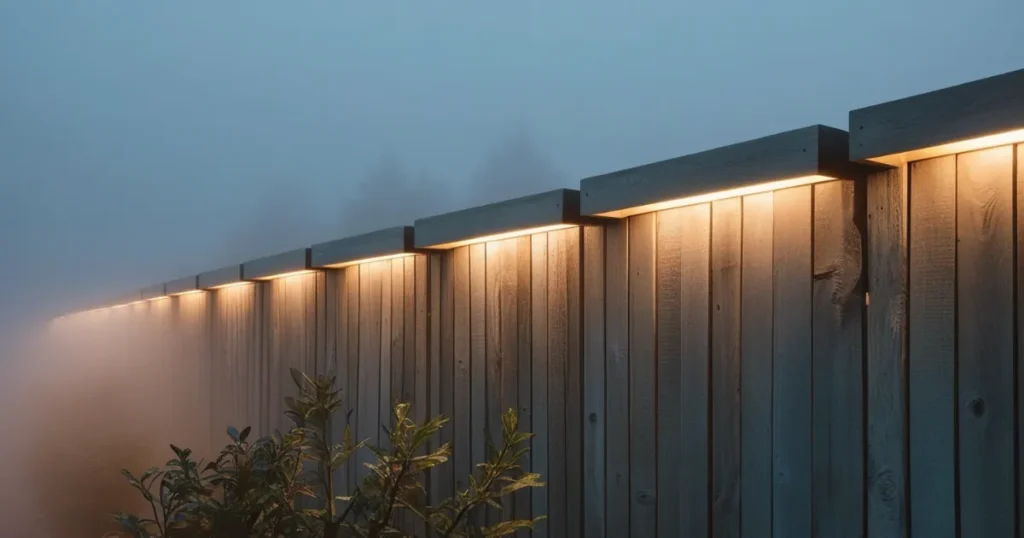 Downlighting on fence