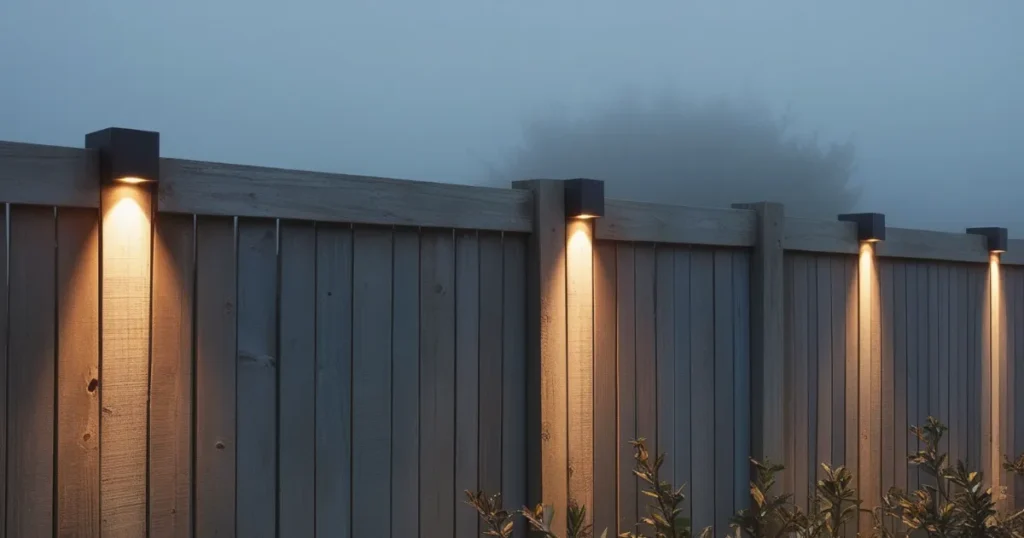 Recessed Lighting on fence