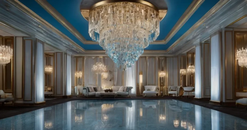 Cascading Crystal Chandeliers