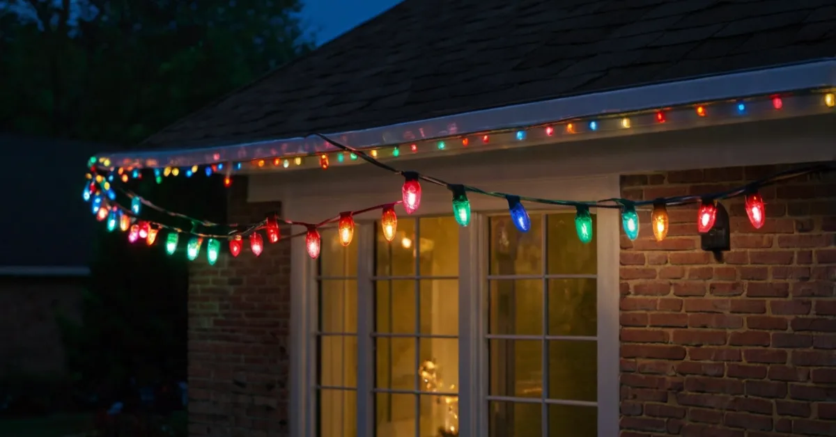 How To Hang Christmas Lights on Gutters